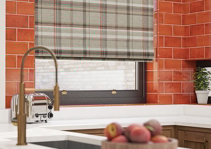 Macrae, Brown Tartan - Motorised Roman Blind - Image 5